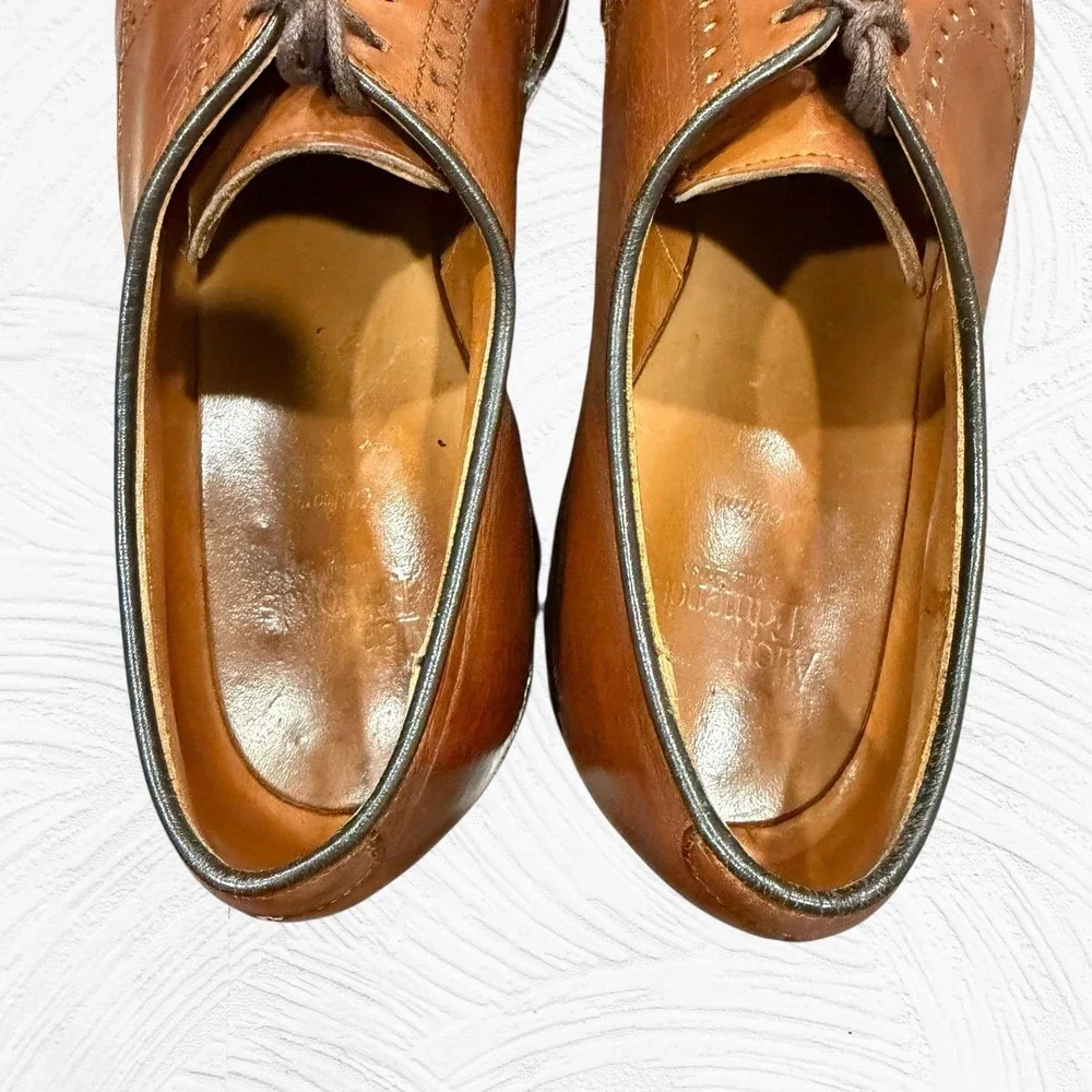 Allen Edmonds Clifton Leather Cap Toe Dress Shoes Derby 12B Walnut